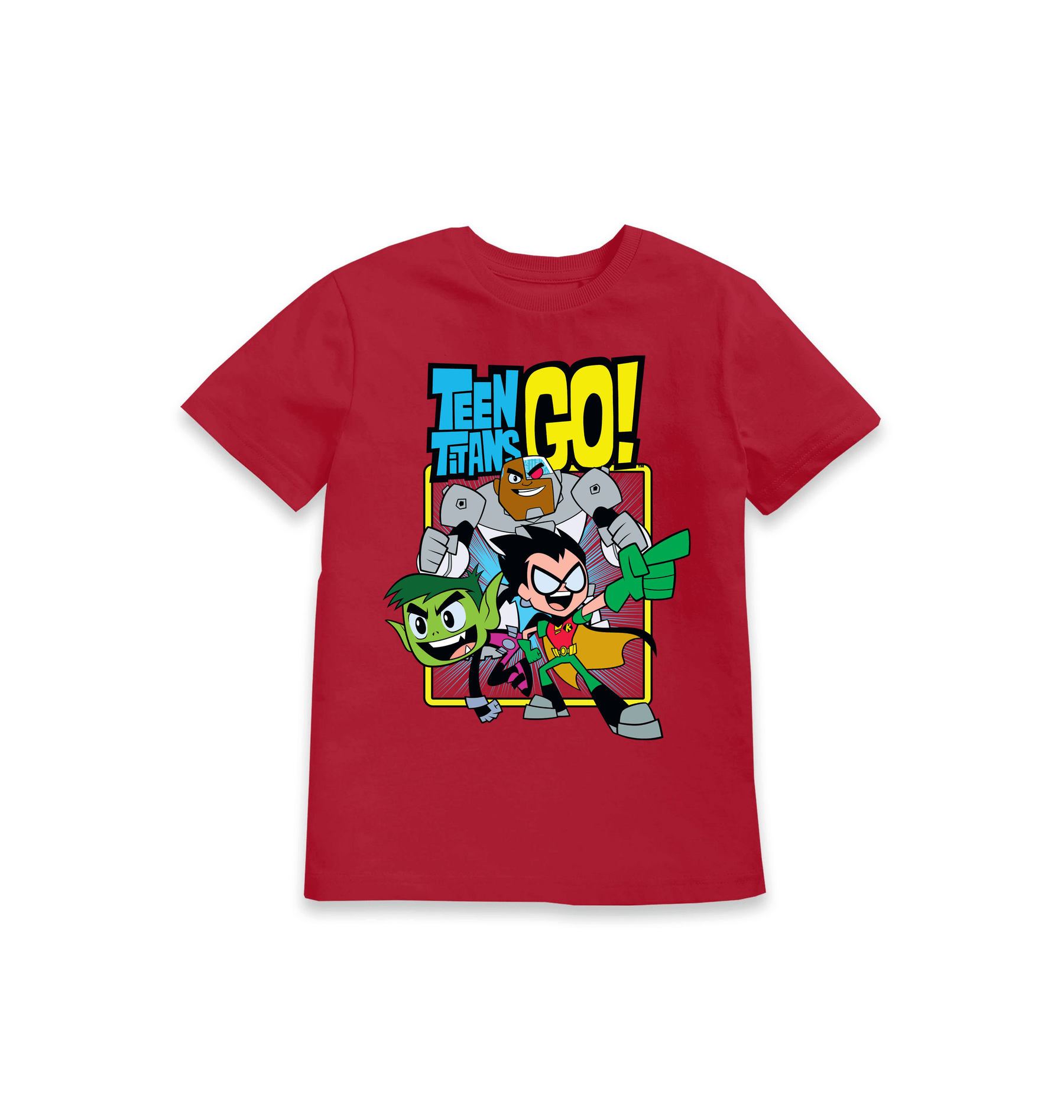 Red Printed Kids T-Shirt Front
