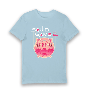Light Blue Printed T-shirt Front