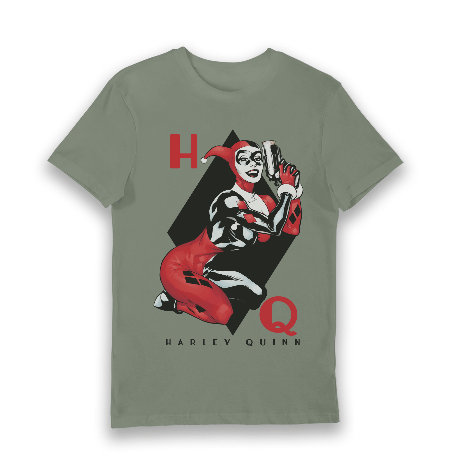 Khaki Printed T-shirt Front
