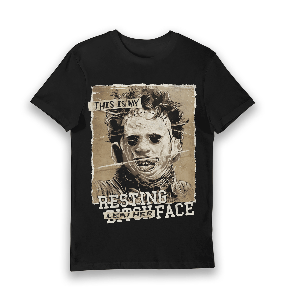 Black Printed T-shirt Front