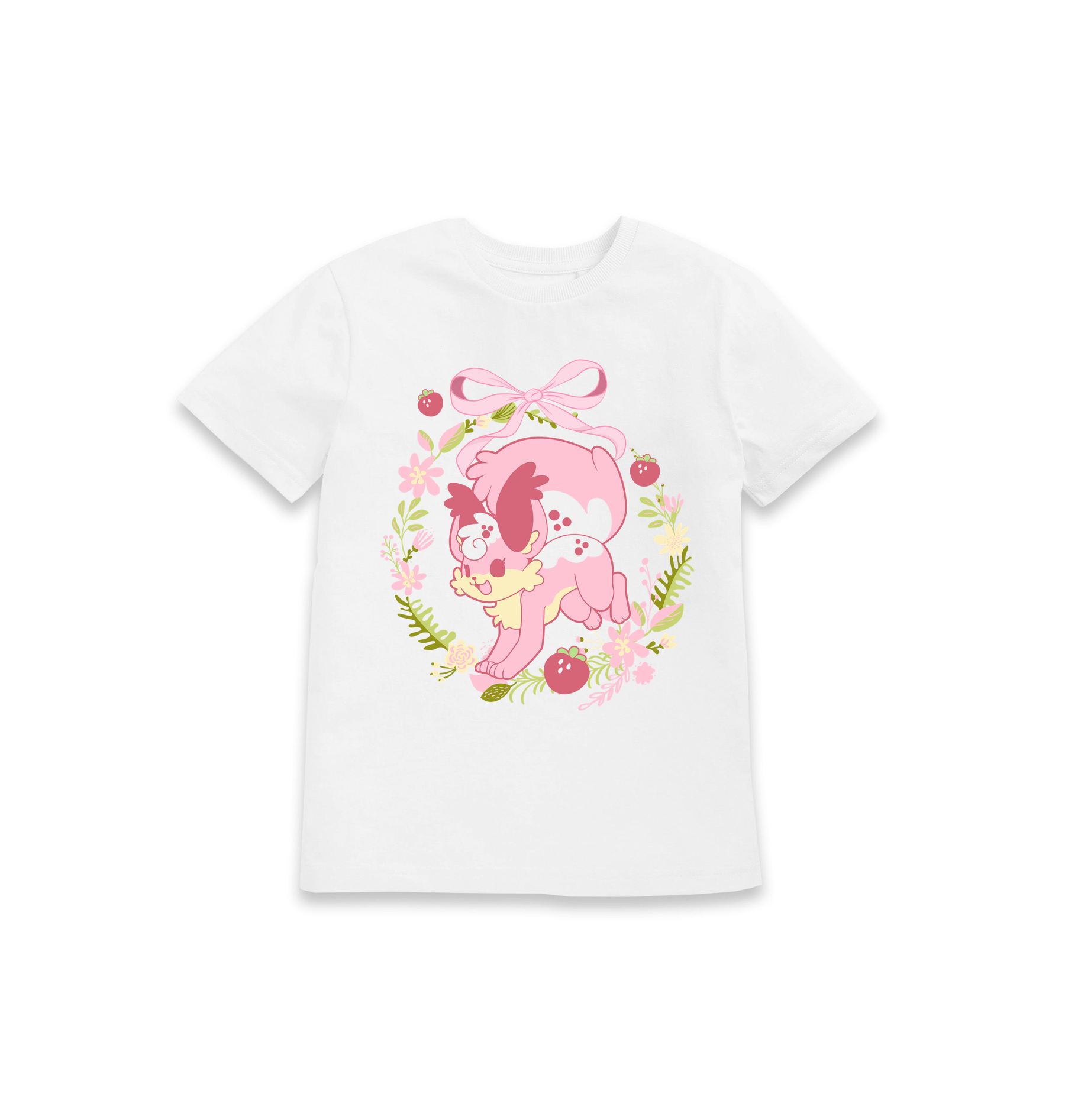 White Printed Kids T-Shirt Front