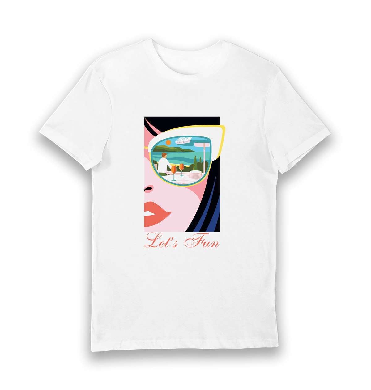 White Printed T-shirt Front