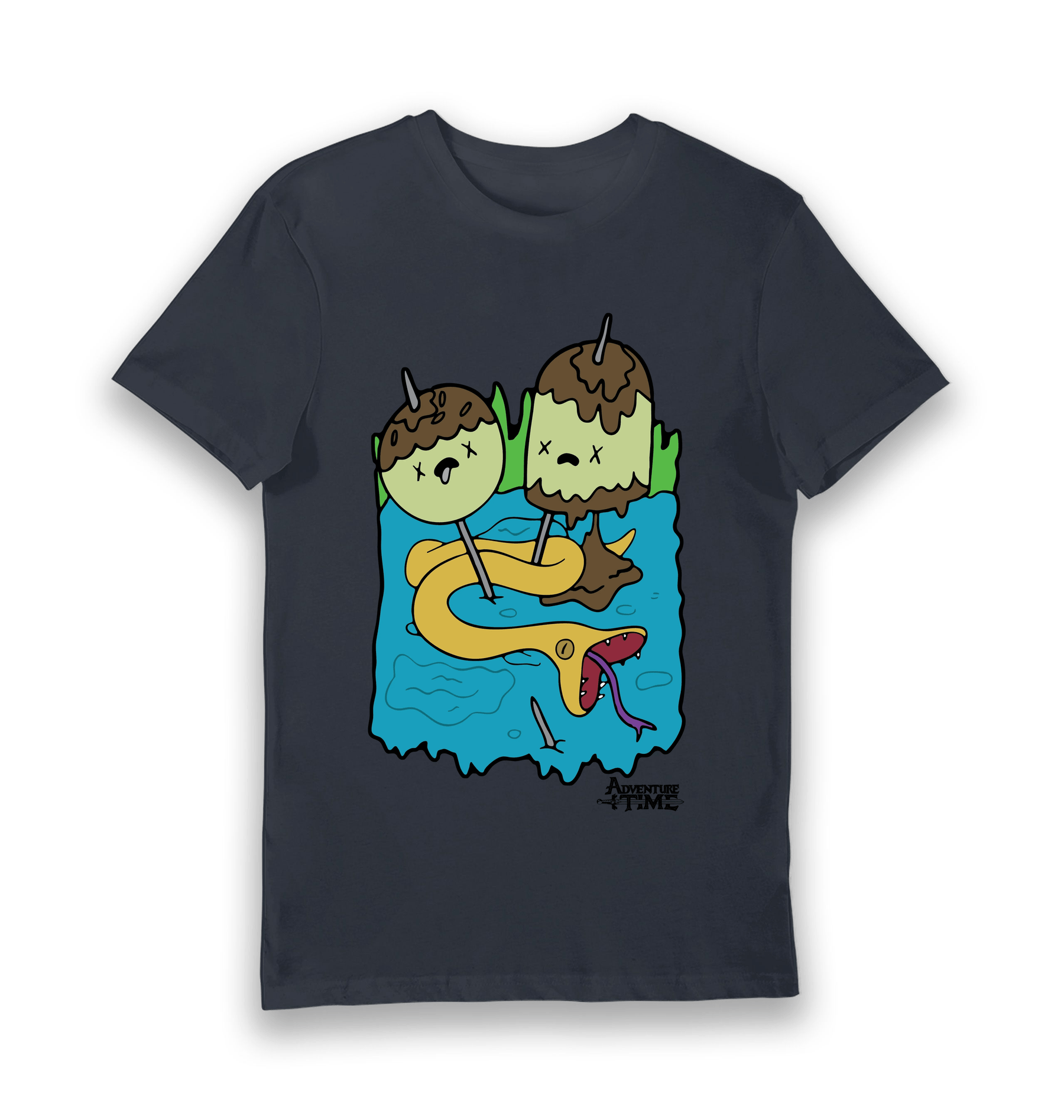 Navy Printed T-shirt Front