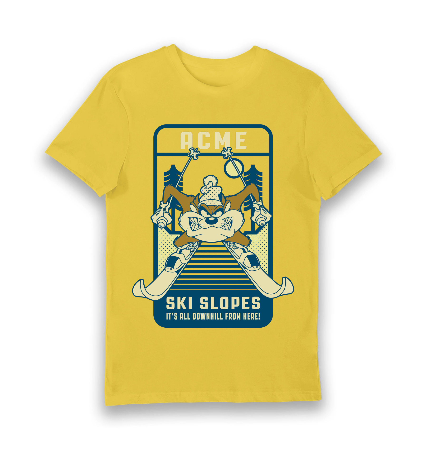 Yellow Printed T-shirt Front