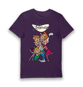 Purple Printed T-shirt Front