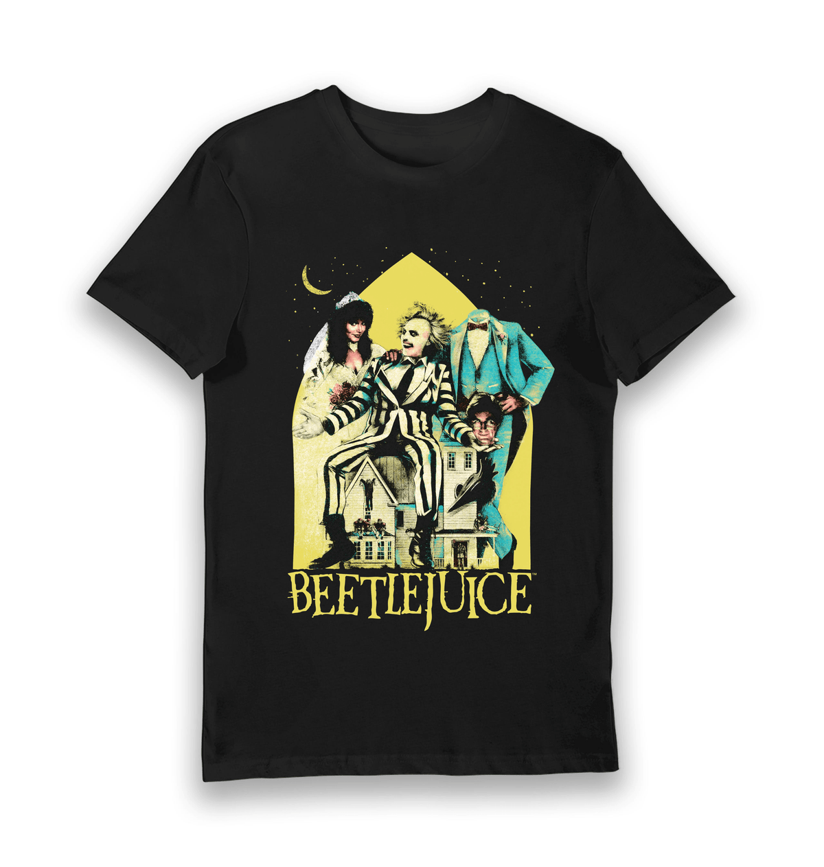 Black Printed T-shirt Front