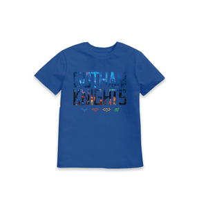 Blue Printed Kids T-Shirt Front