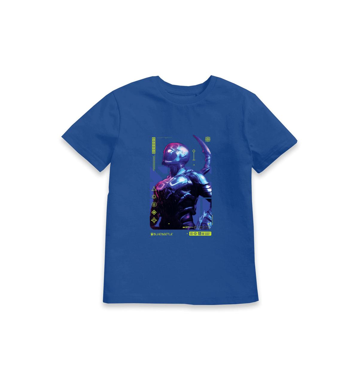 Blue Printed Kids T-Shirt Front