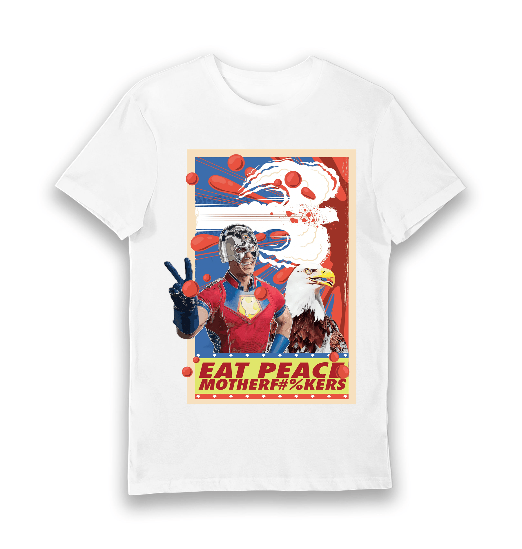 White Printed T-shirt Front