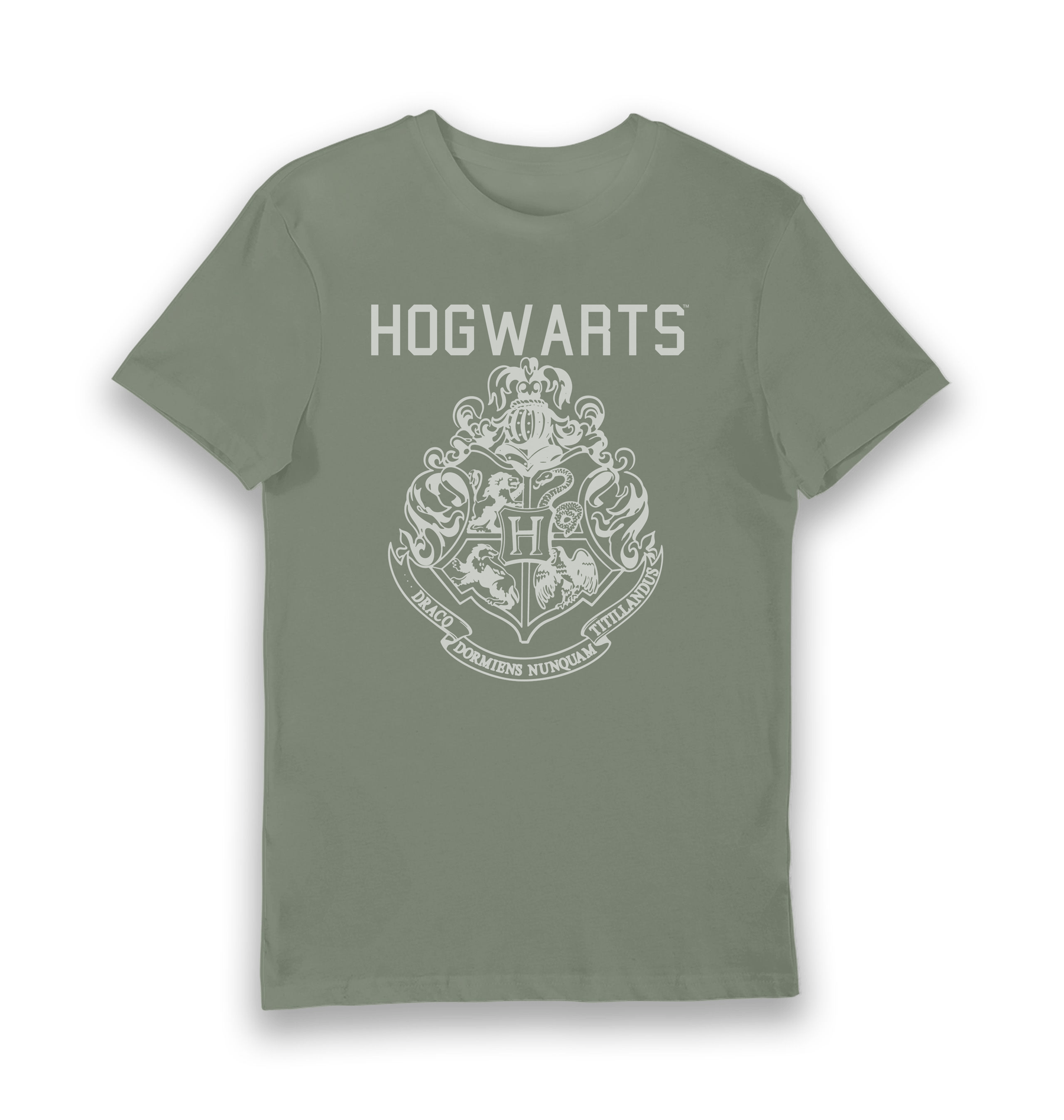 Khaki Printed T-shirt Front