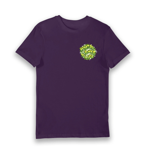 Purple Printed T-shirt Front
