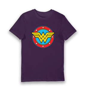 Purple Printed T-shirt Front