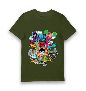 Forest Green Printed T-shirt Front