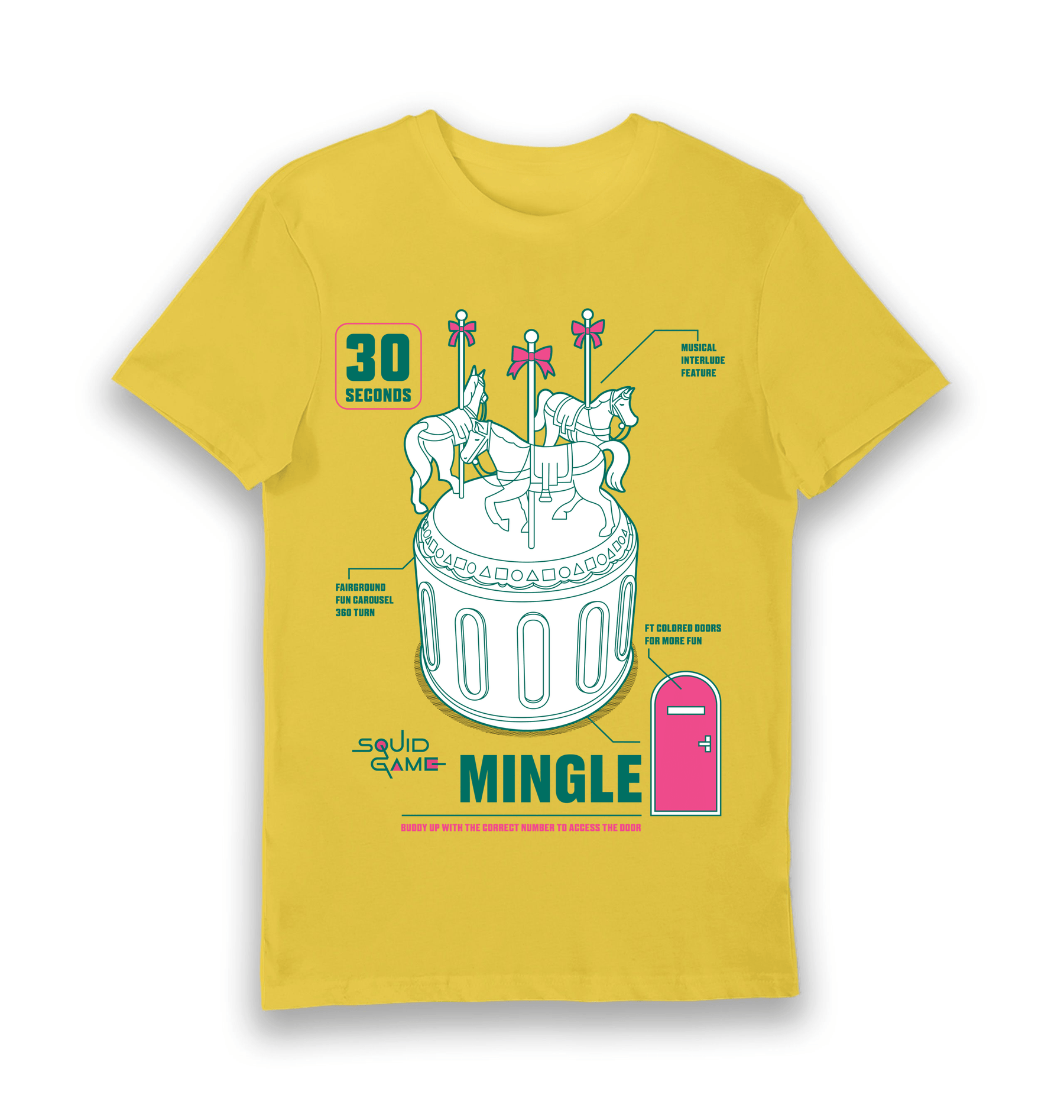 Yellow Printed T-shirt Front