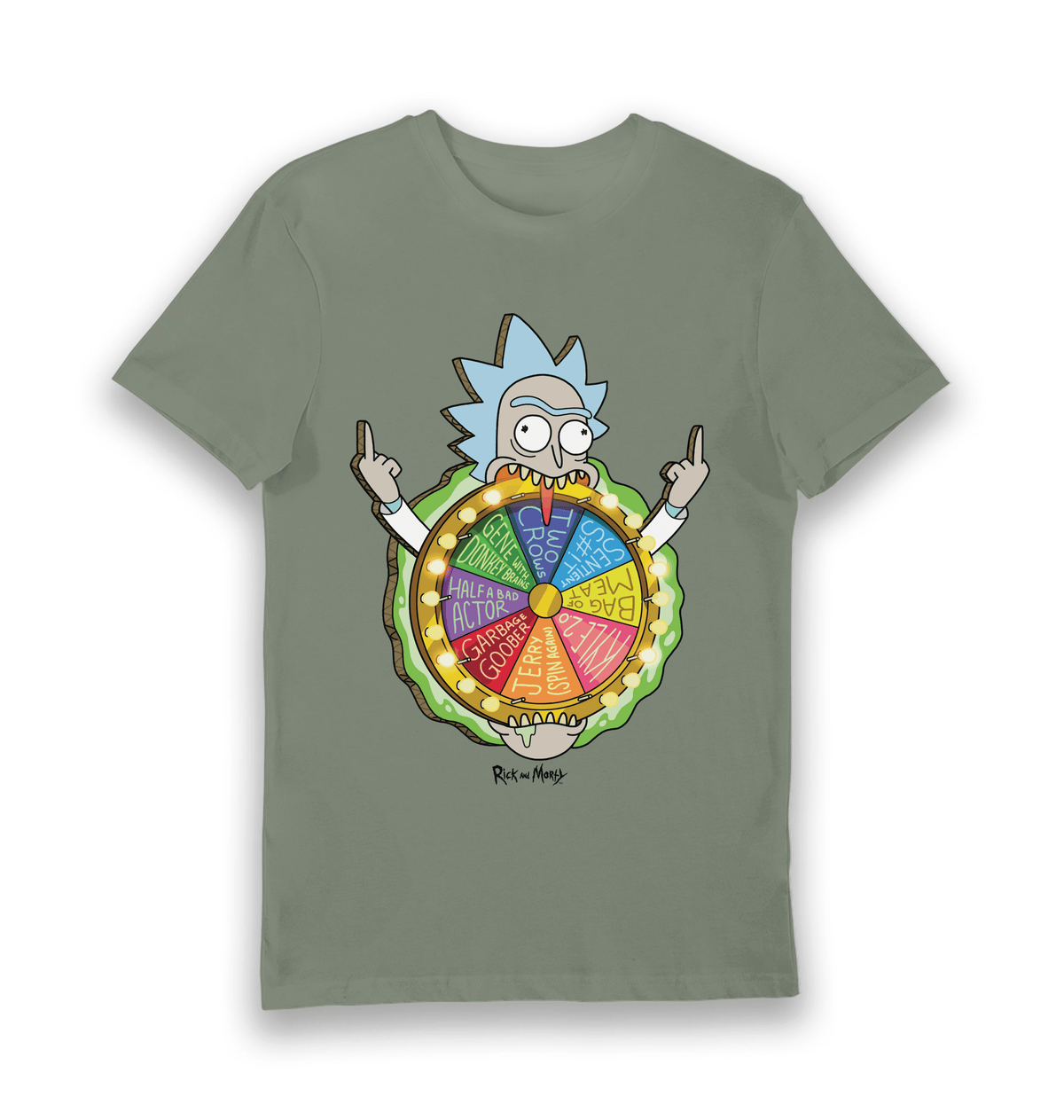 Khaki Printed T-shirt Front