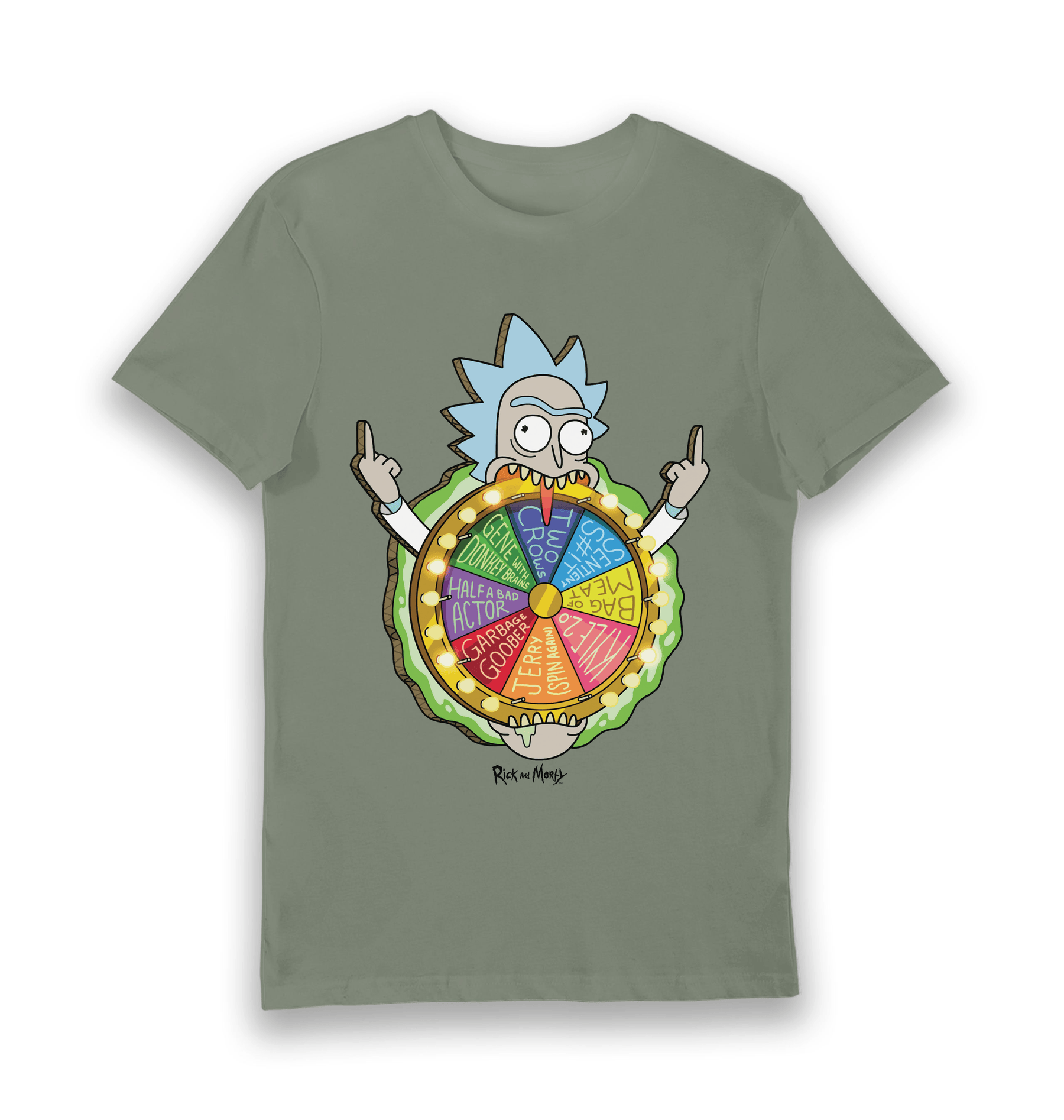 Khaki Printed T-shirt Front