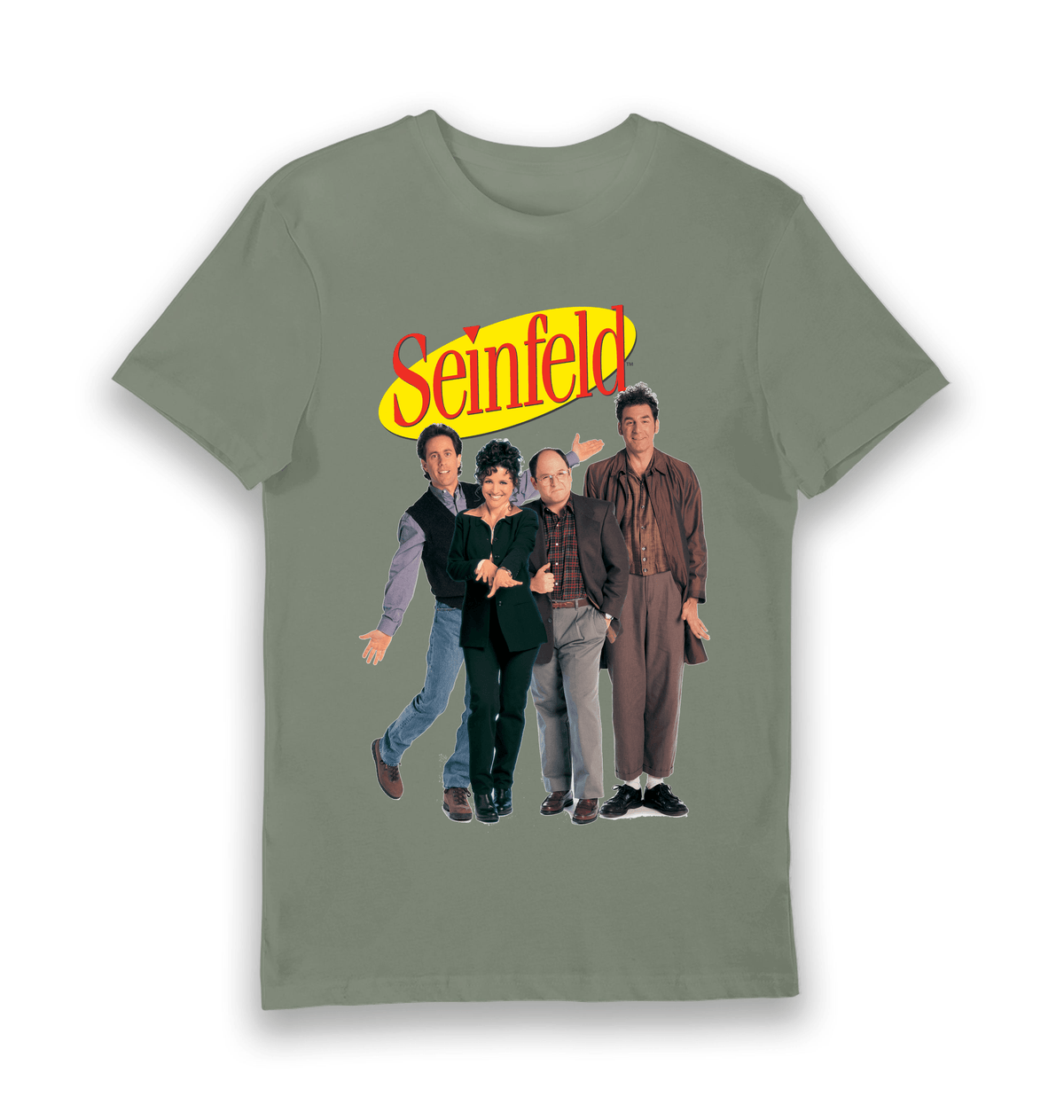Khaki Printed T-shirt Front