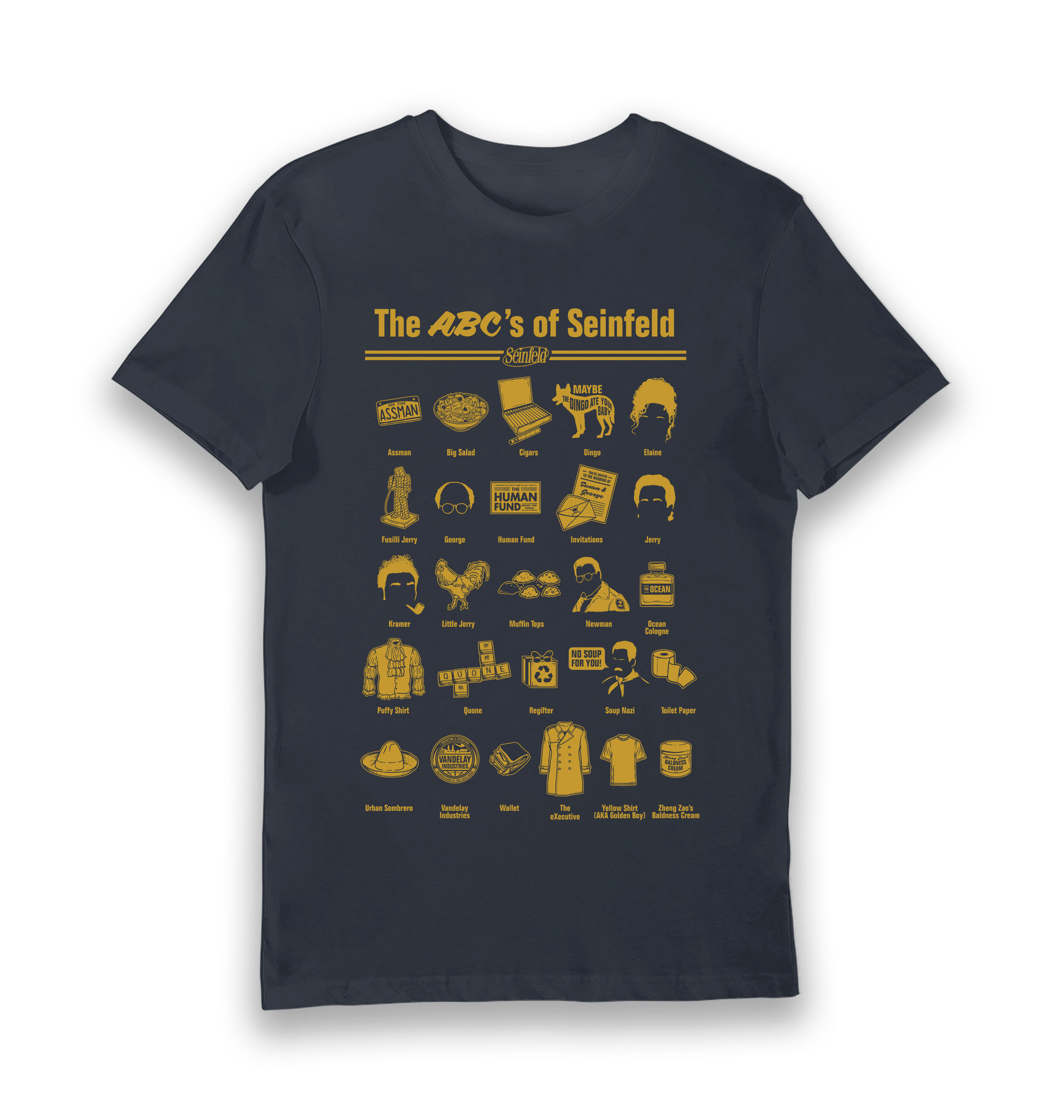 Navy Printed T-shirt Front