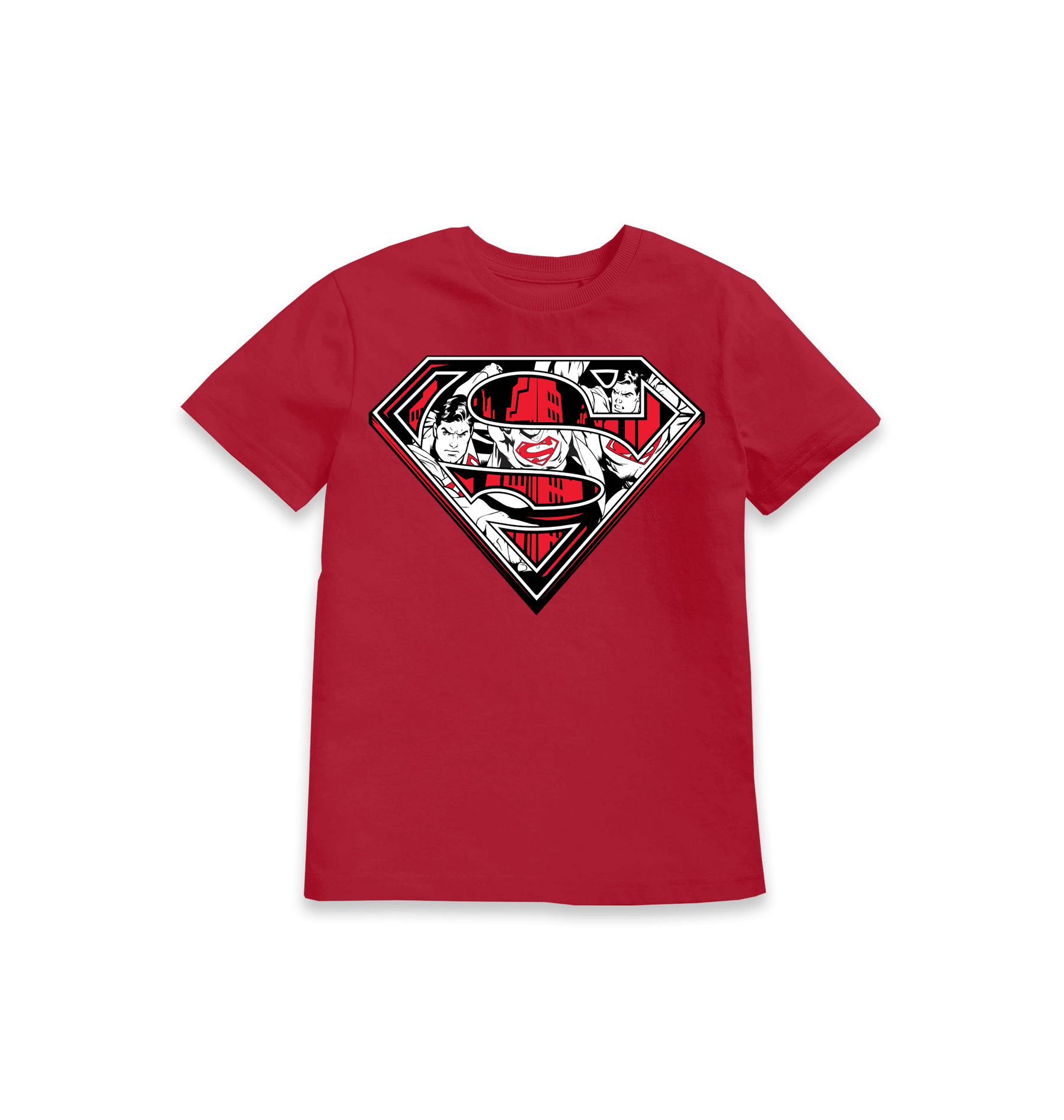 Red Printed Kids T-Shirt Front