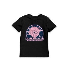 Black Printed Kids T-Shirt Front