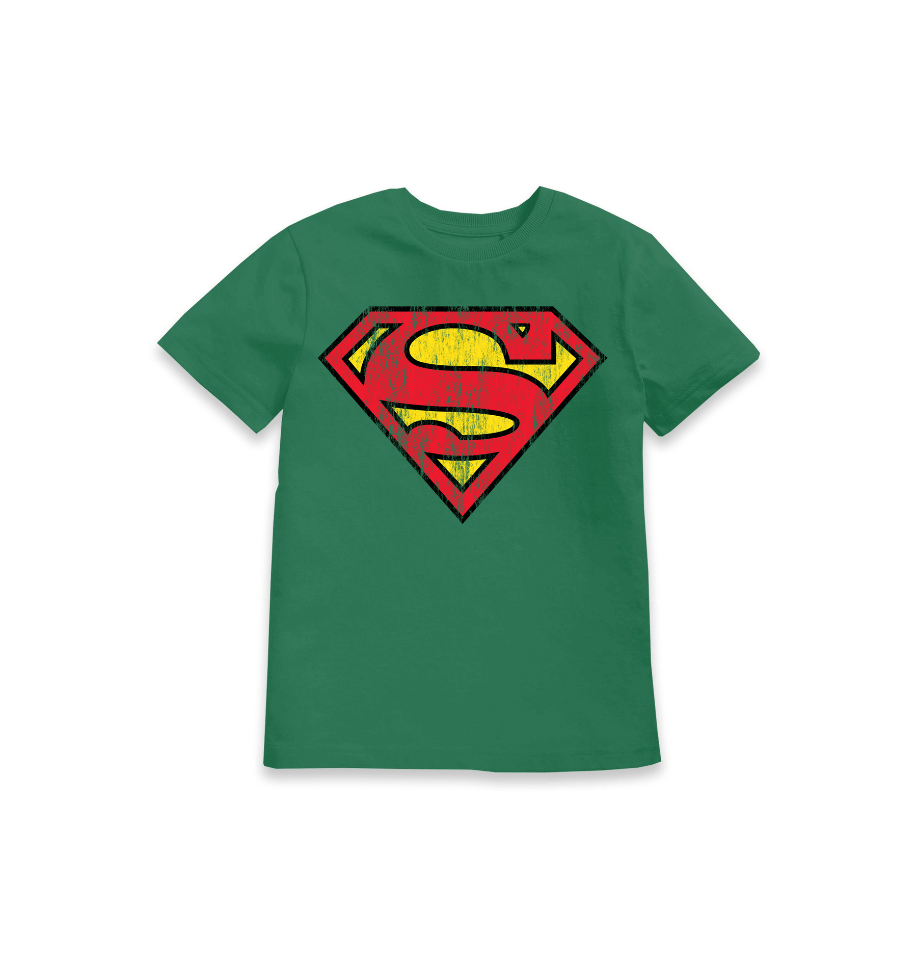 Green Printed Kids T-Shirt Front