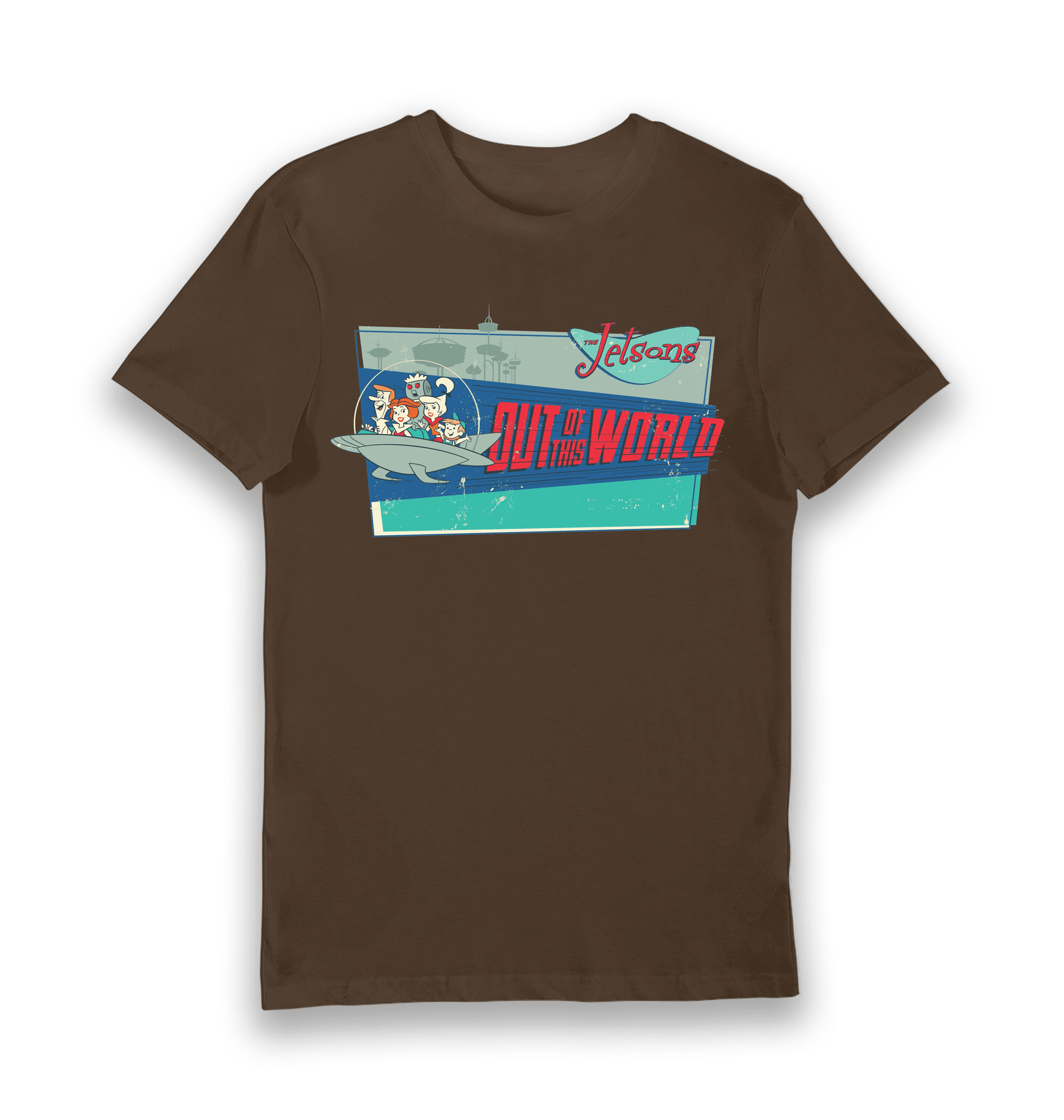 Brown Printed T-shirt Front
