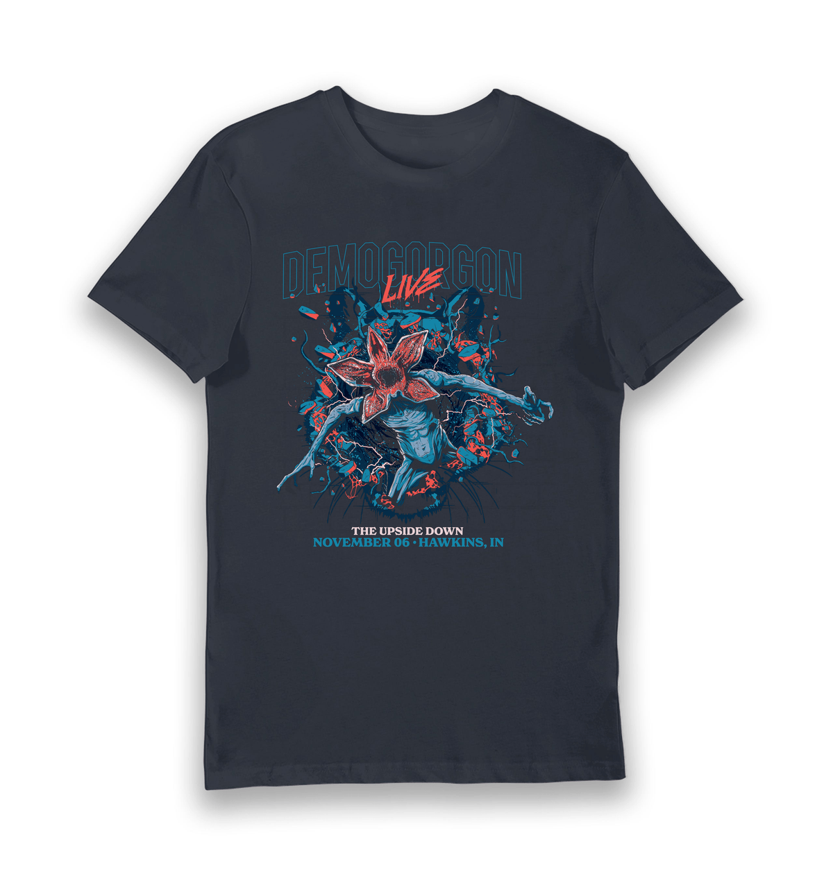 Navy Printed T-shirt Front