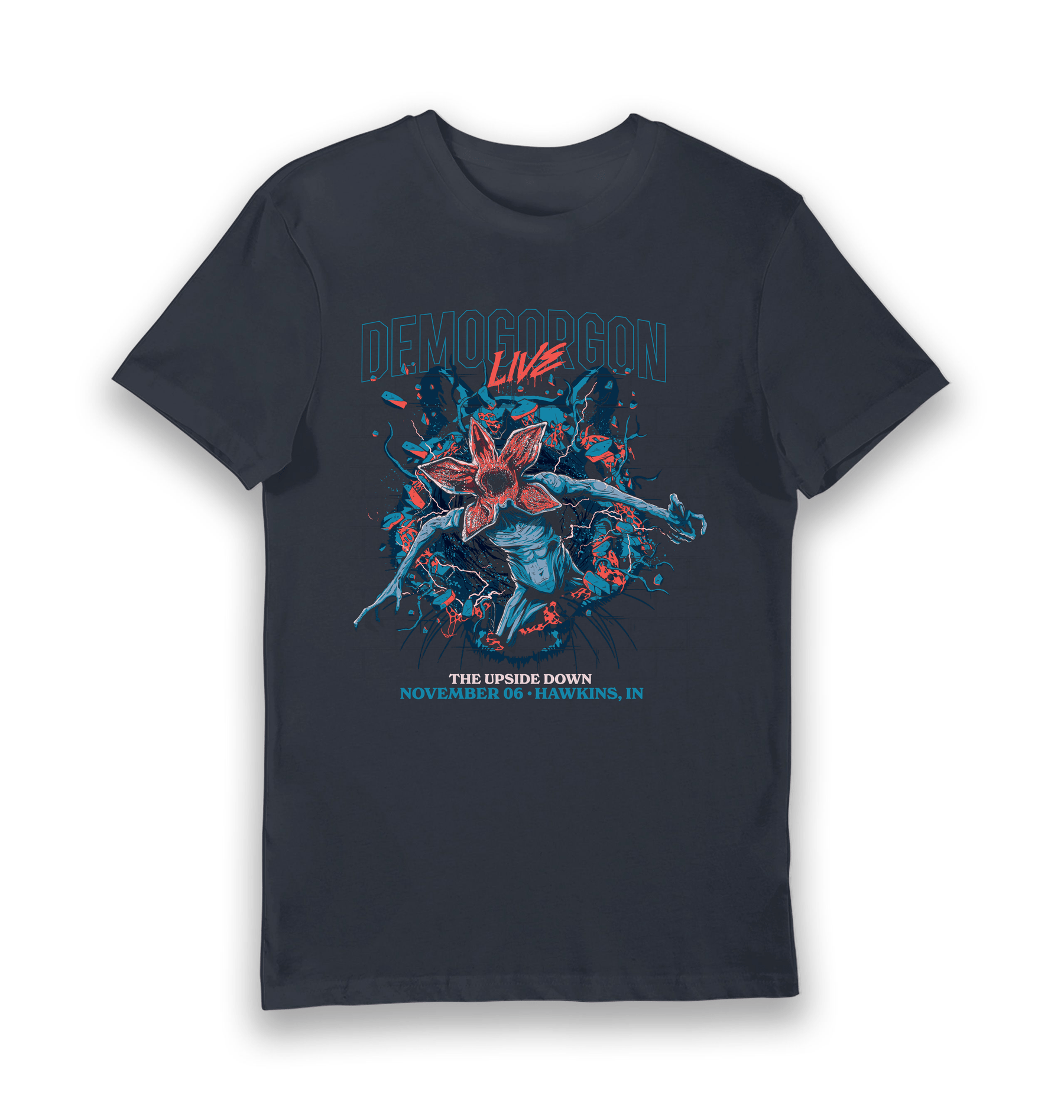 Navy Printed T-shirt Front