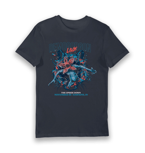 Navy Printed T-shirt Front