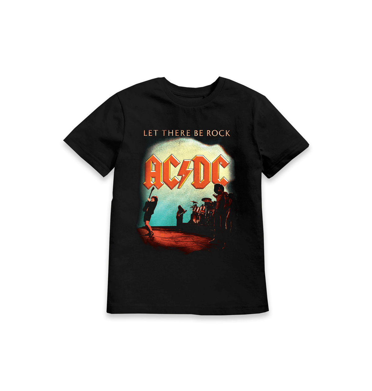 Black Printed Kids T-Shirt Front