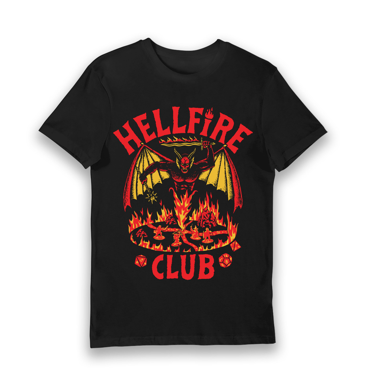 Black Printed T-shirt Front