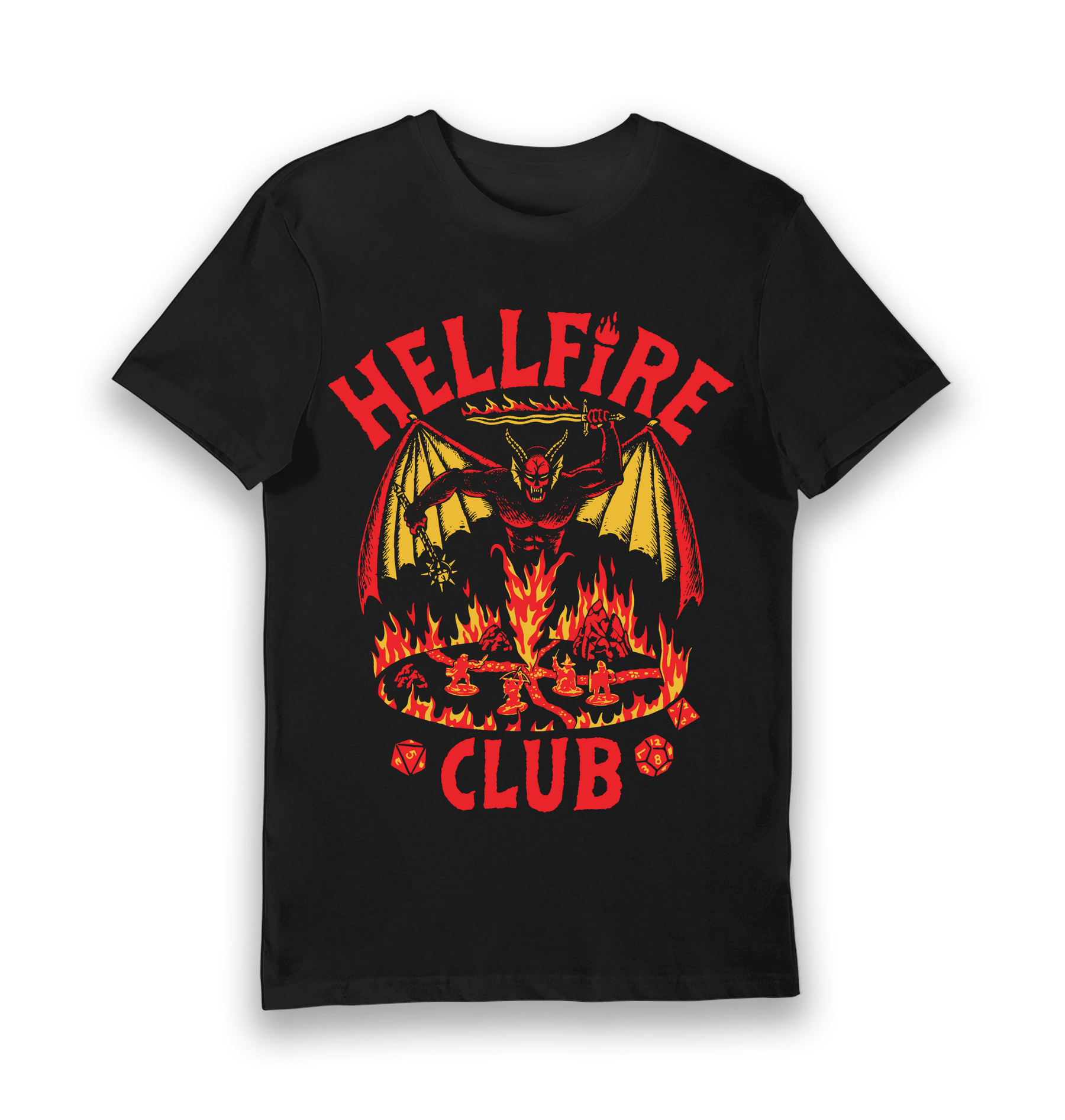 Black Printed T-shirt Front