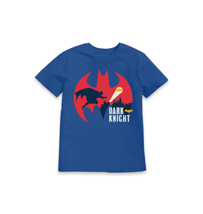 Blue Printed Kids T-Shirt Front