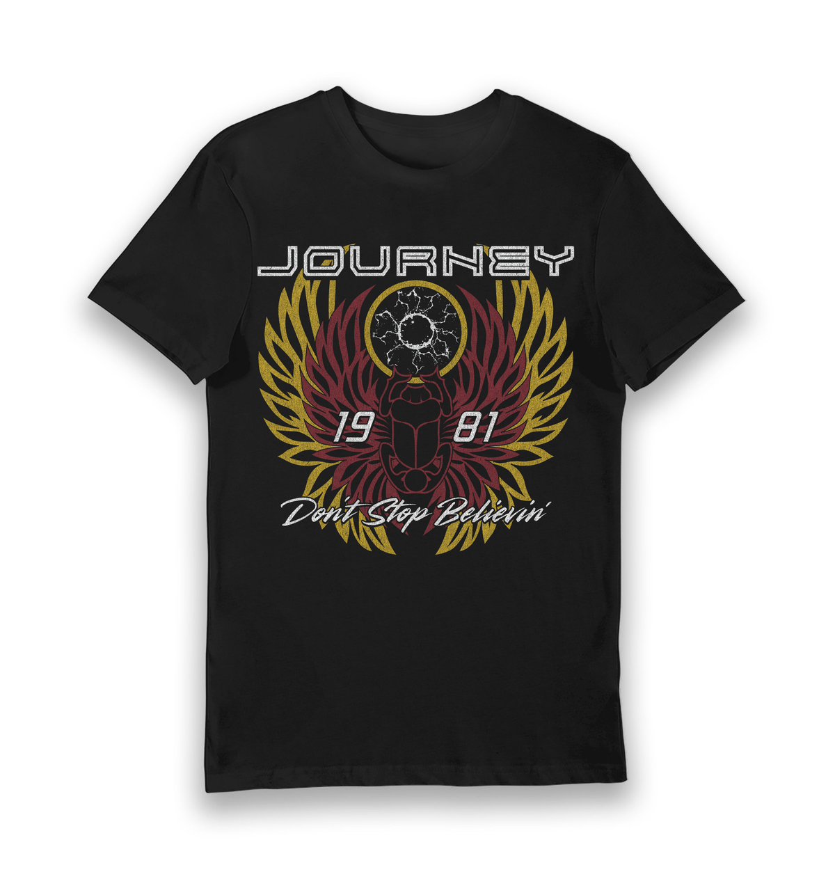 Black Printed T-shirt Front