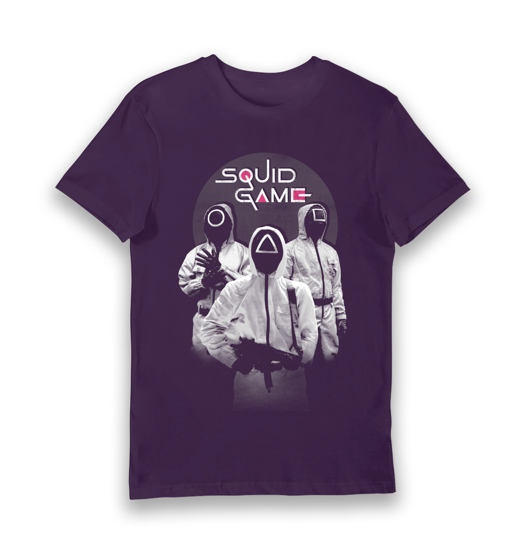 Purple Printed T-shirt Front