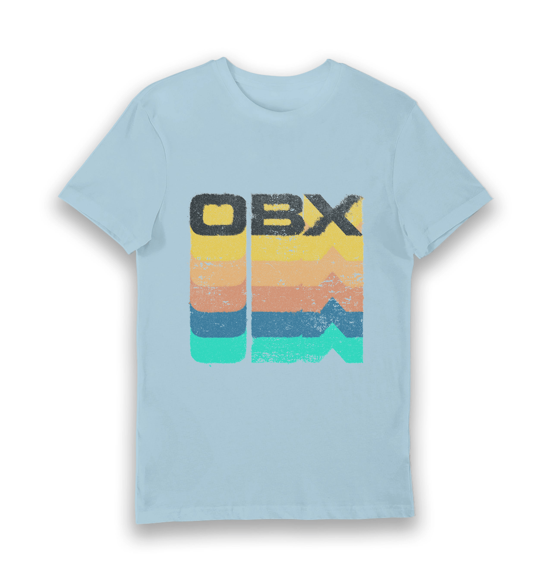 Light Blue Printed T-shirt Front