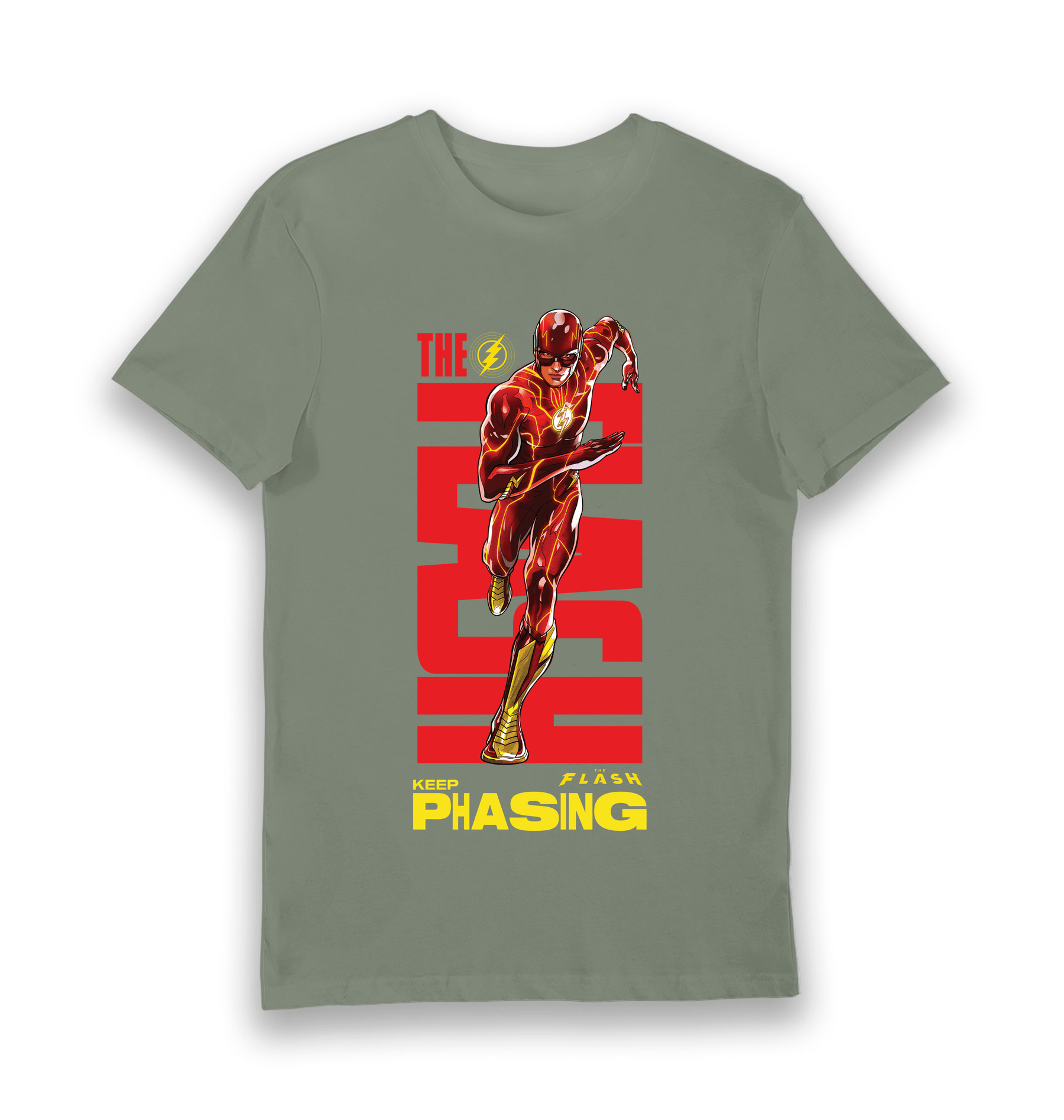 Khaki Printed T-shirt Front