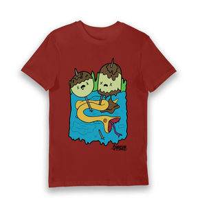 Brick Red Printed T-shirt Front