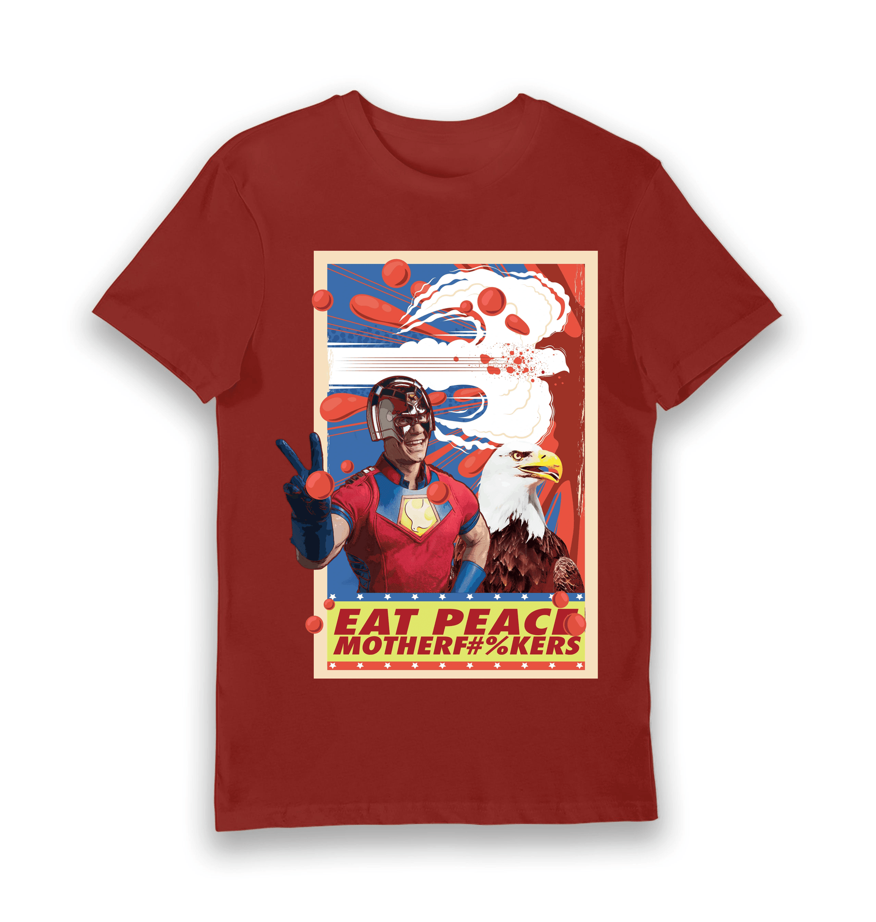 Brick Red Printed T-shirt Front