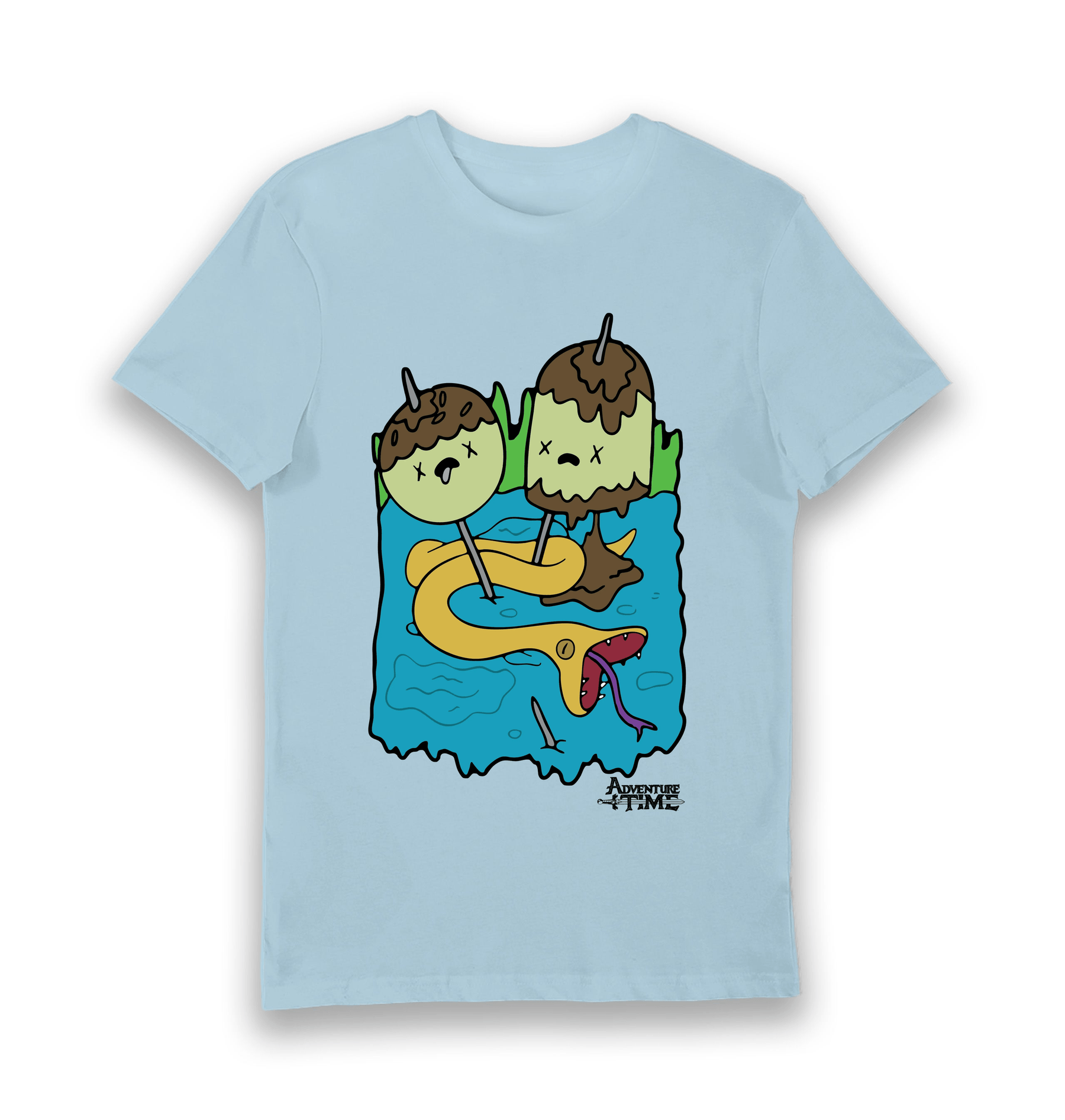Light Blue Printed T-shirt Front