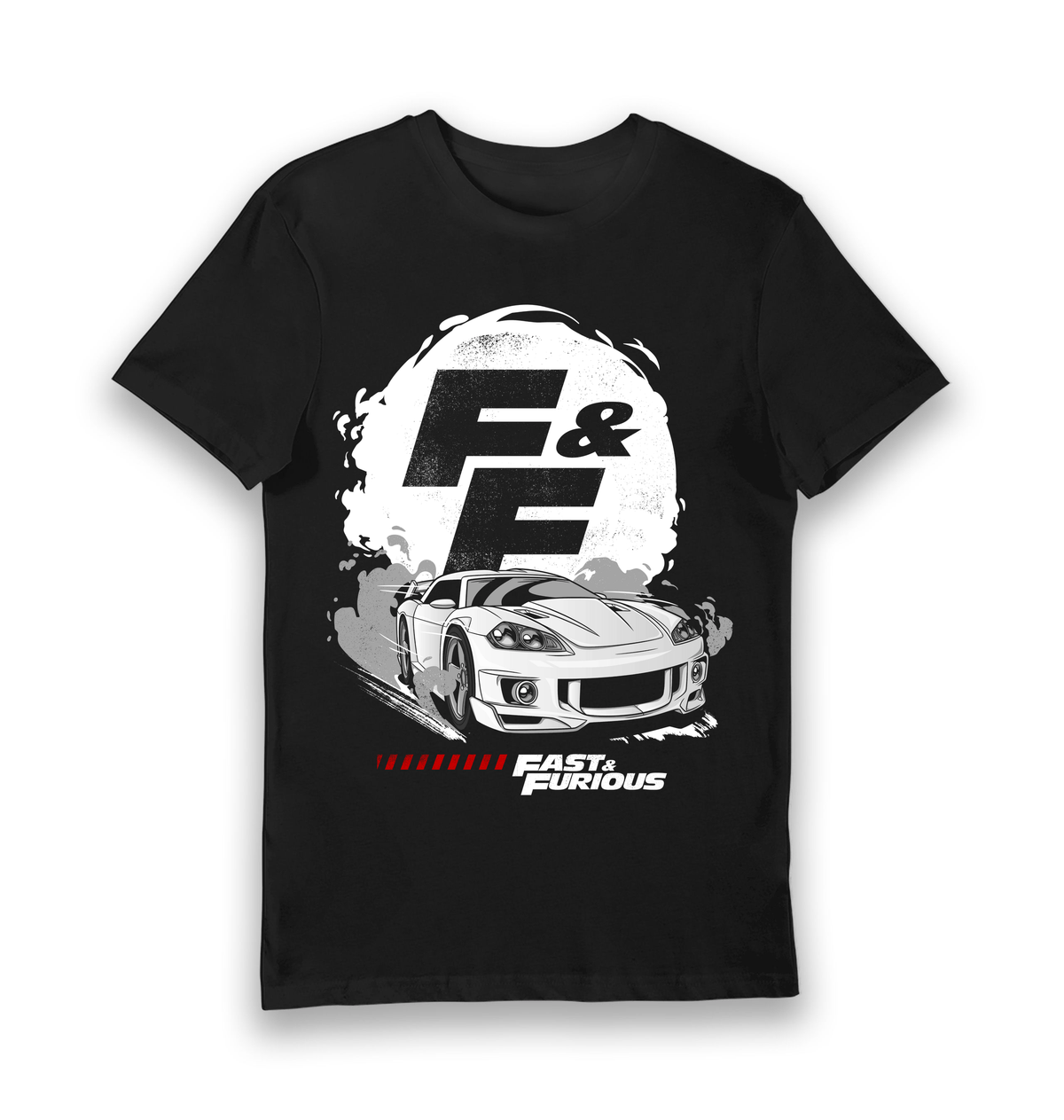 Black Printed T-shirt Front