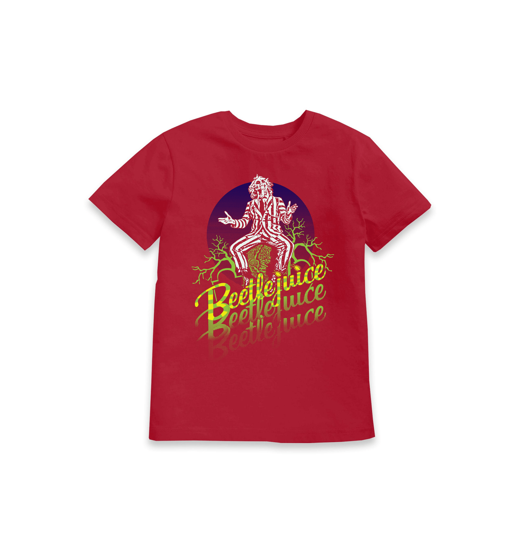 Red Printed Kids T-Shirt Front