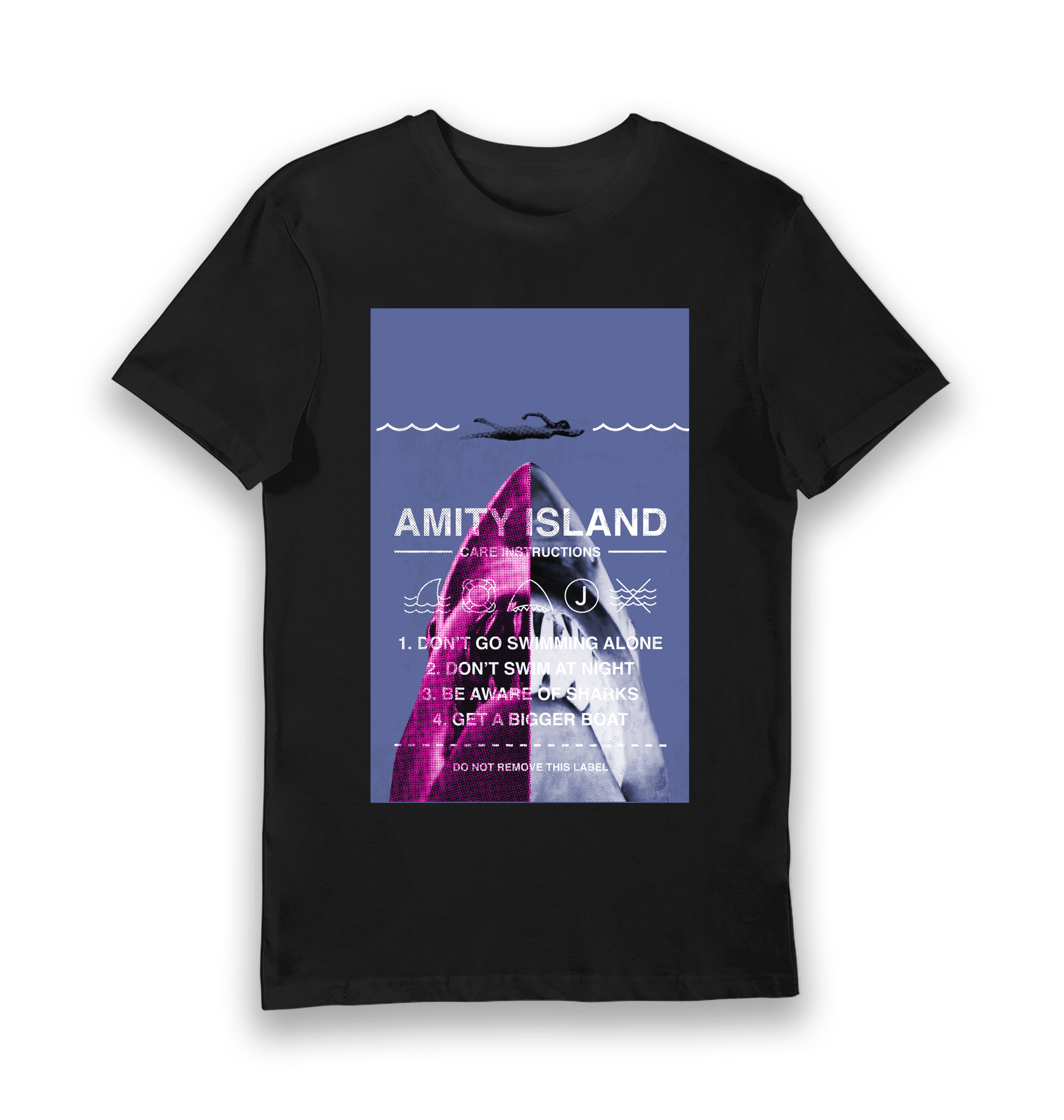 Black Printed T-shirt Front