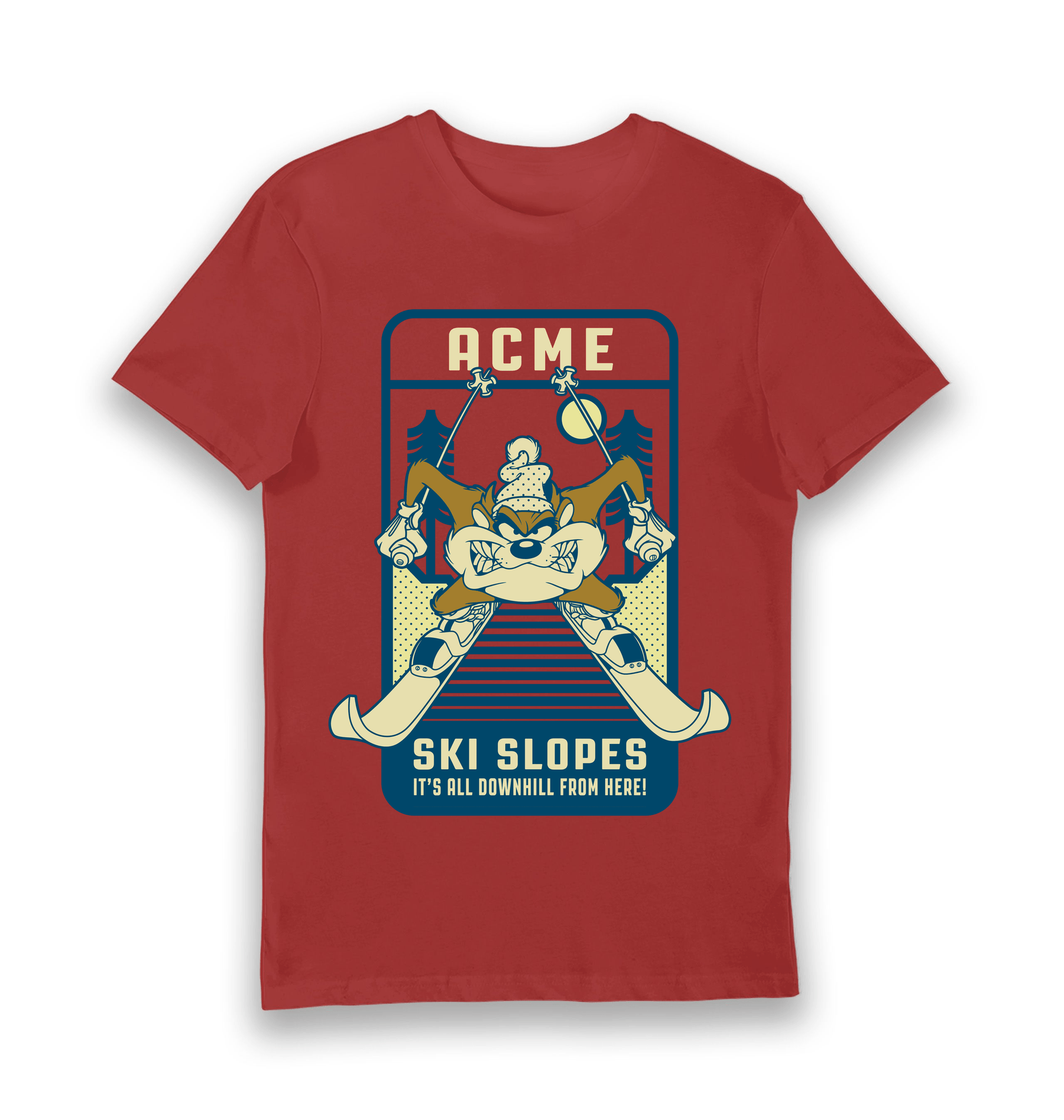 Red Printed T-shirt Front