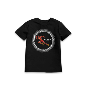 Black Printed Kids T-Shirt Front