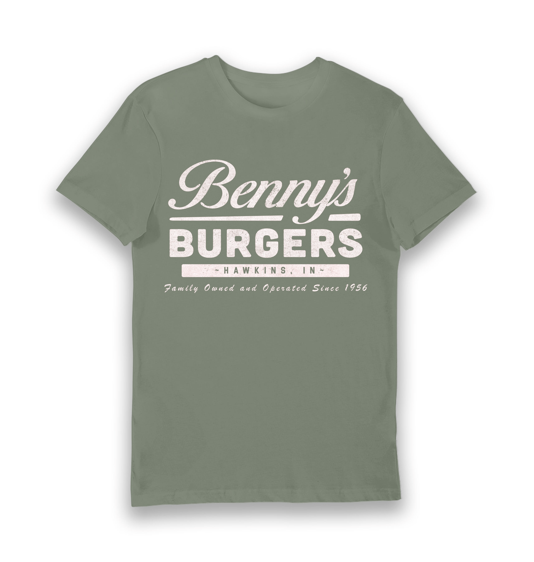 Khaki Printed T-shirt Front