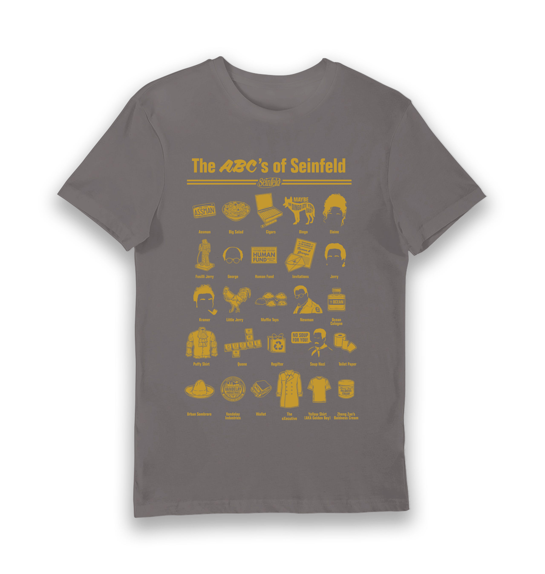 Charcoal Printed T-shirt Front