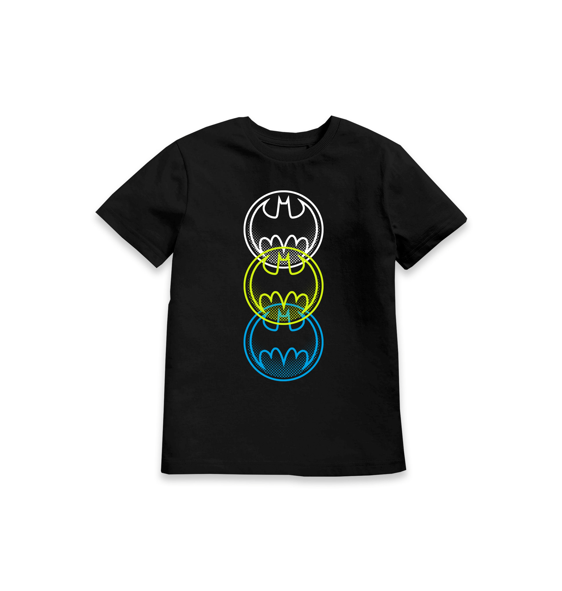 Black Printed Kids T-Shirt Front