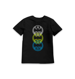 Black Printed Kids T-Shirt Front