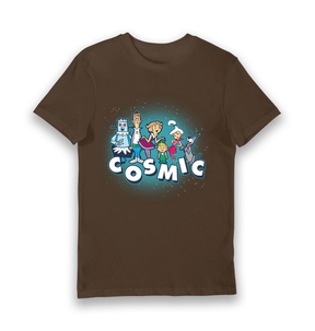 Brown Printed T-shirt Front